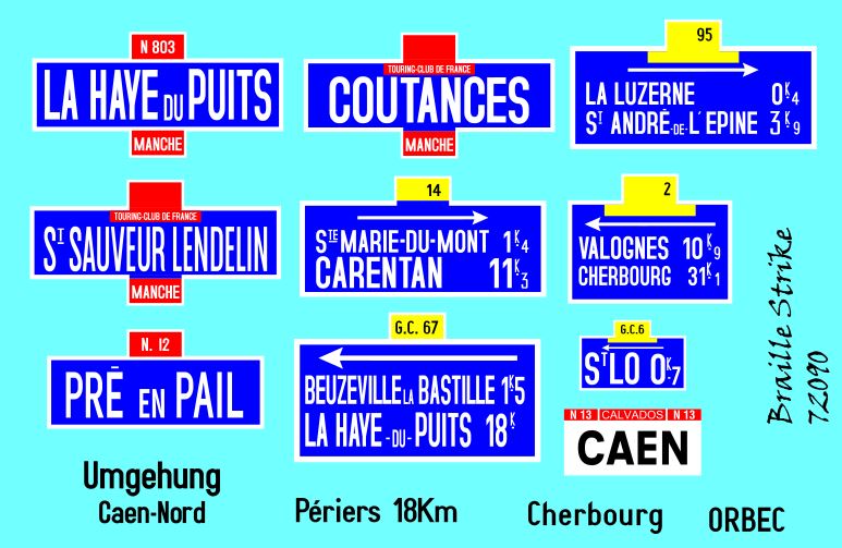 Road signs Normandy